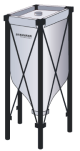 Cost-effective fabric silos for indoor product storage.